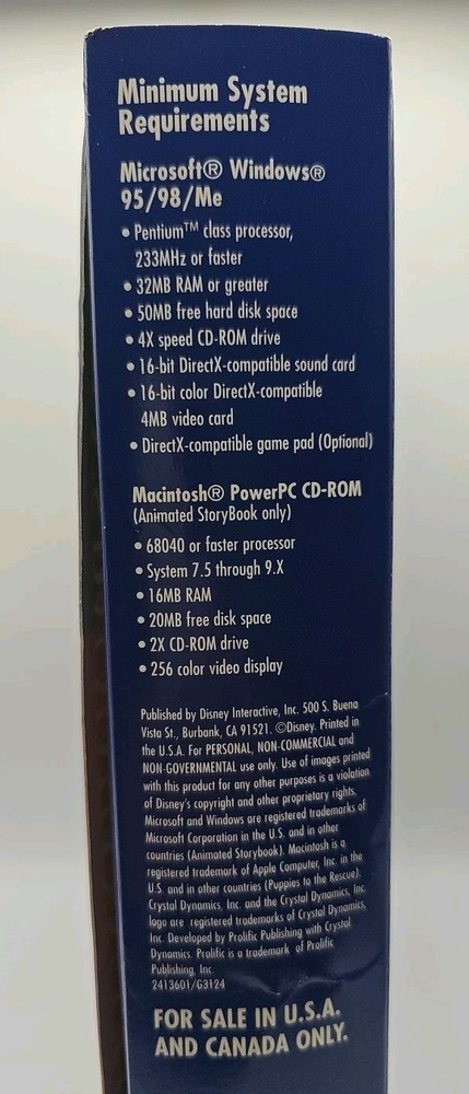 Disney 101 Dalmations Software CD ROM Bundle