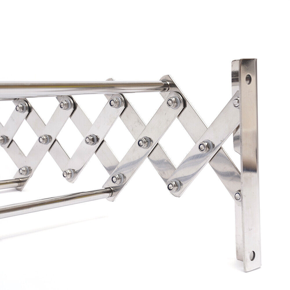 Wall Mounted Clothes Drying Rack Shelf Folding Dryer Hanger For Laundry Room