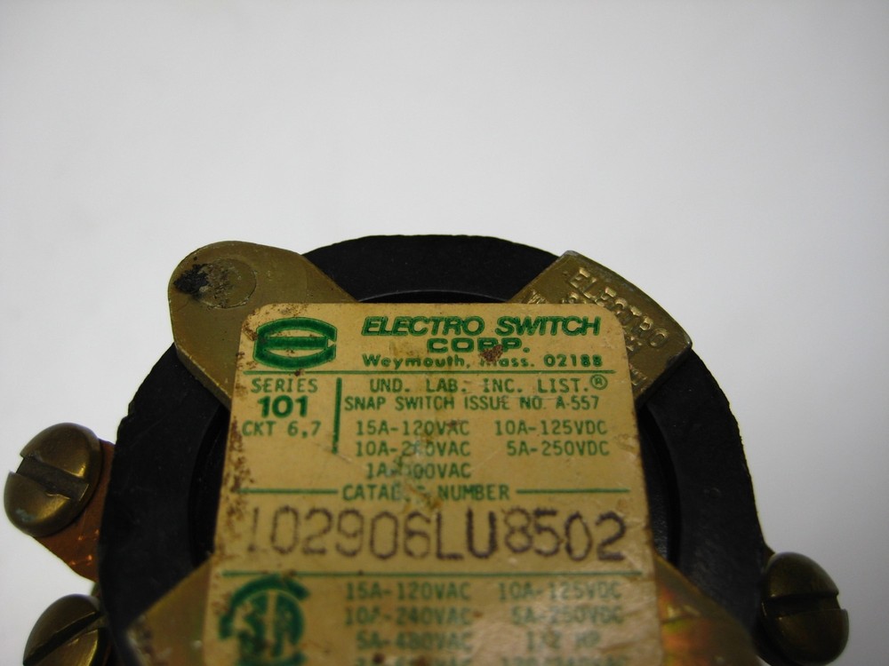 ELECTROSWITCH 102906LU8502 ROTARY SWITCH NSNP