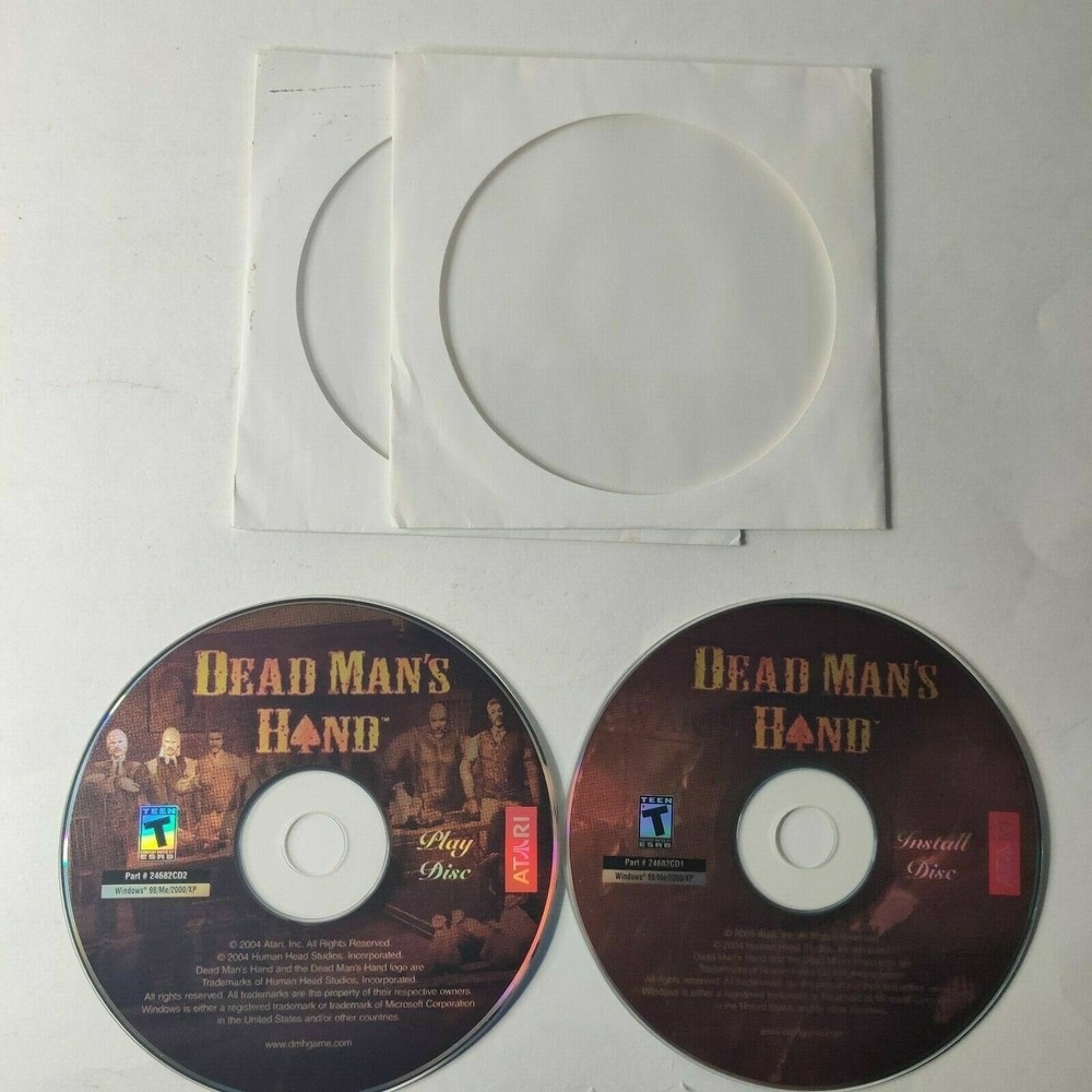 Atari Dead Man's Hand Windows PC CD-ROM CD's Only. No Box or Manual