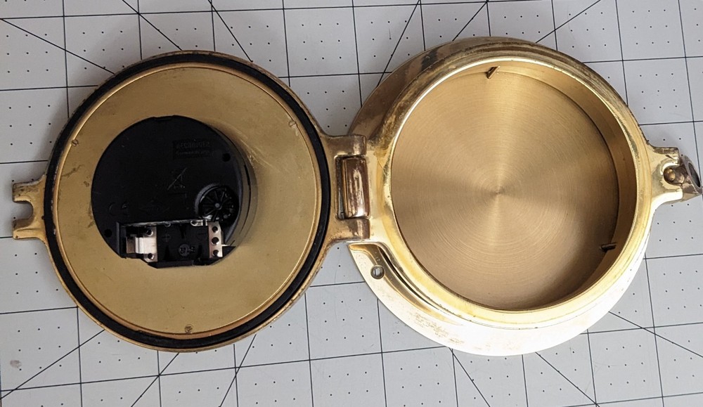 Weems & Plath The Cutter Collection Quartz Clock Brass
