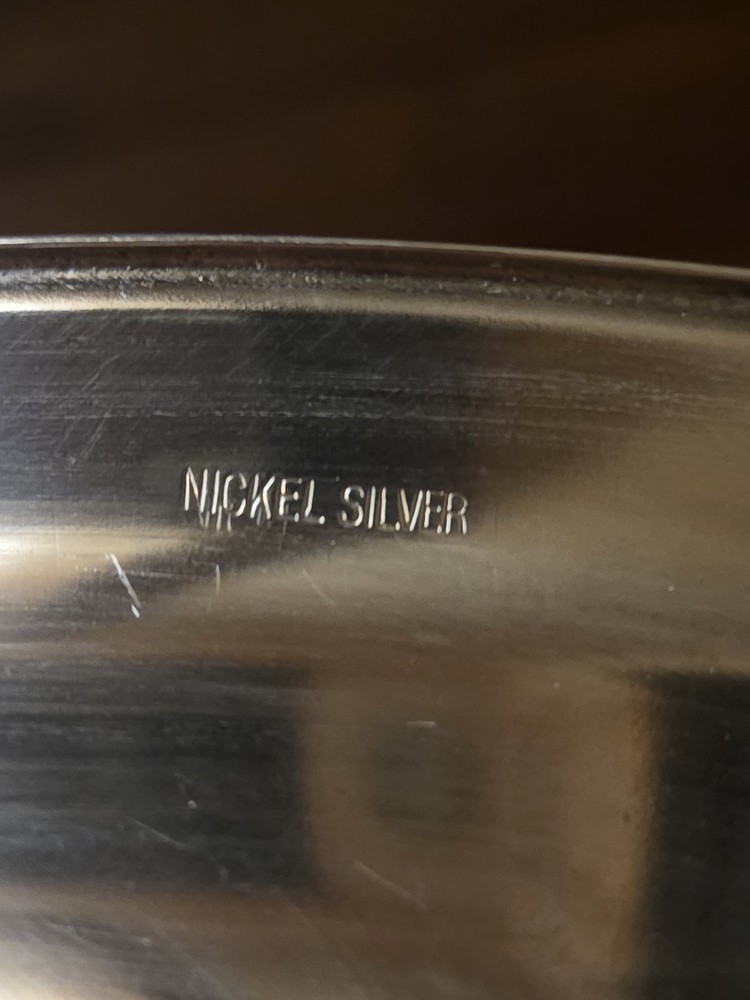 Vintage Nickel Silver Bread Tray