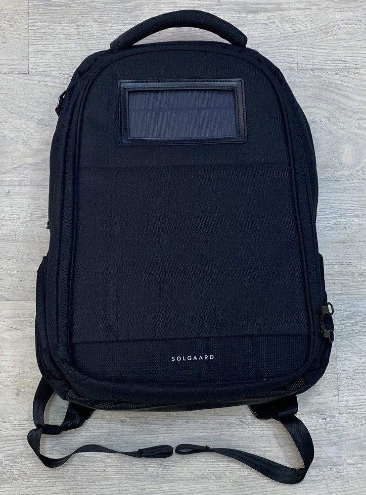 Solgaard Lifepack Black Backpack With Solarbank Excellent Condition