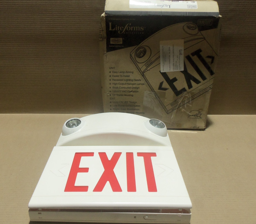 NEW LITEFORMS LTURW3 EMERGENCY LIGHTING LED EXIT SIGN LIGHT LAMP FIRE ALARM AK