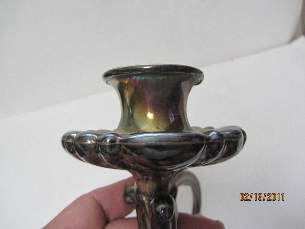 VINTAGE SILVER PLATED CANDELABRA ARM INSERT