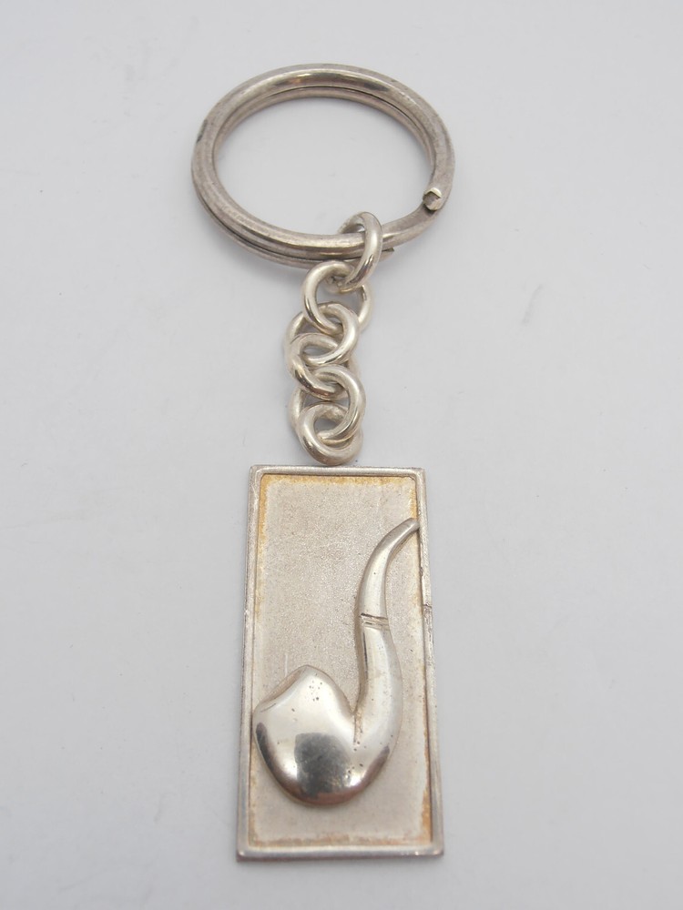 Pipe: 925 Silver Keychain - Slow Smoke - Breeze - Root