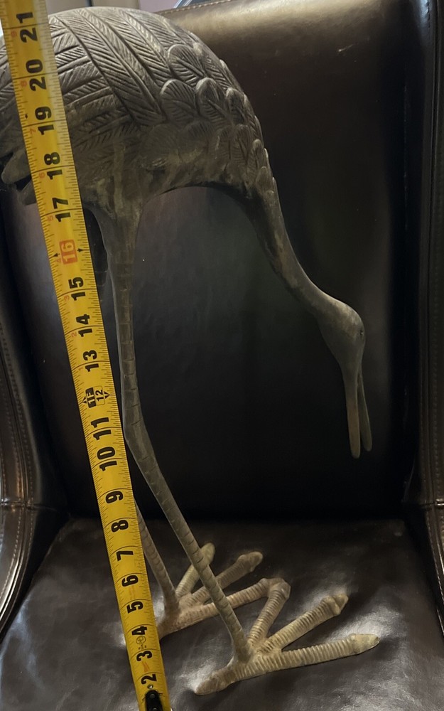Oversized Brass Egret