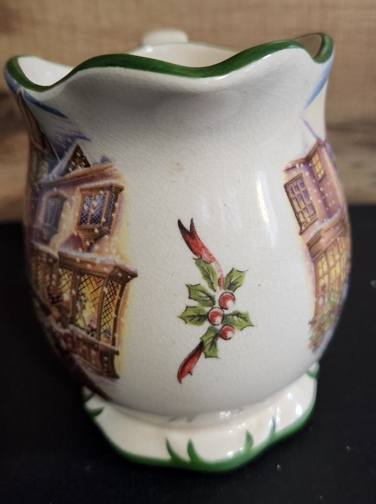 Victorian Pitcher Dickens Winter Christmas Scenes
