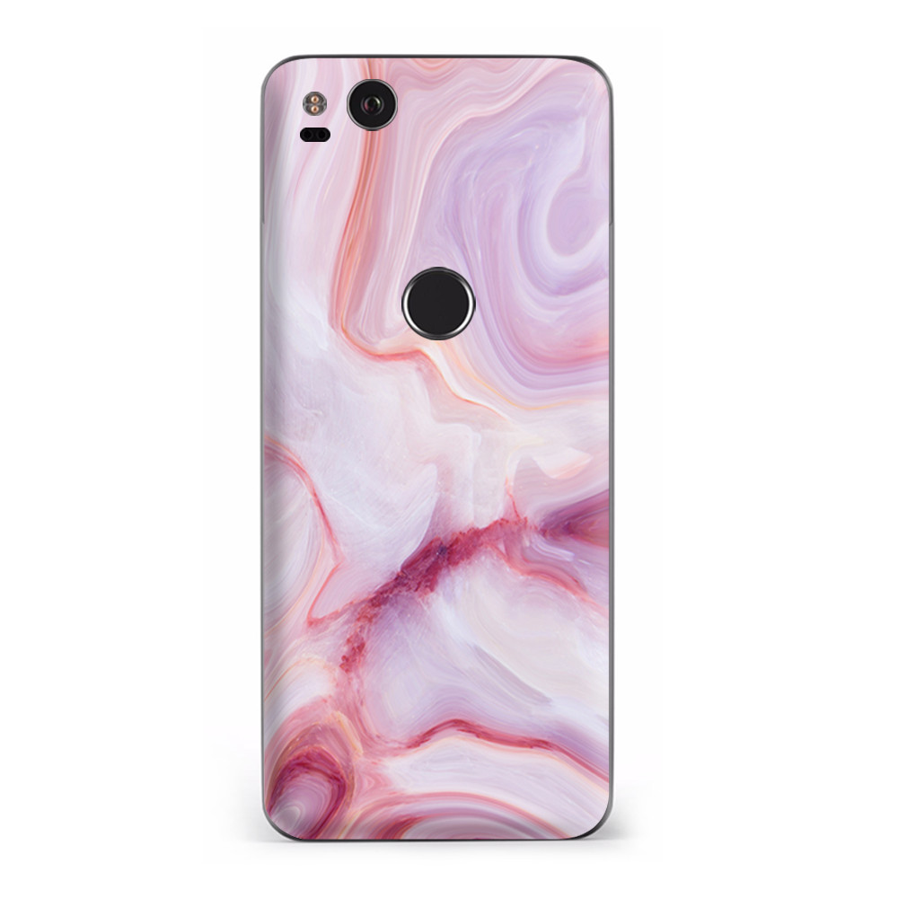 Google Pixel 2 Skins Decal Wrap Pink Stone Marble Geode