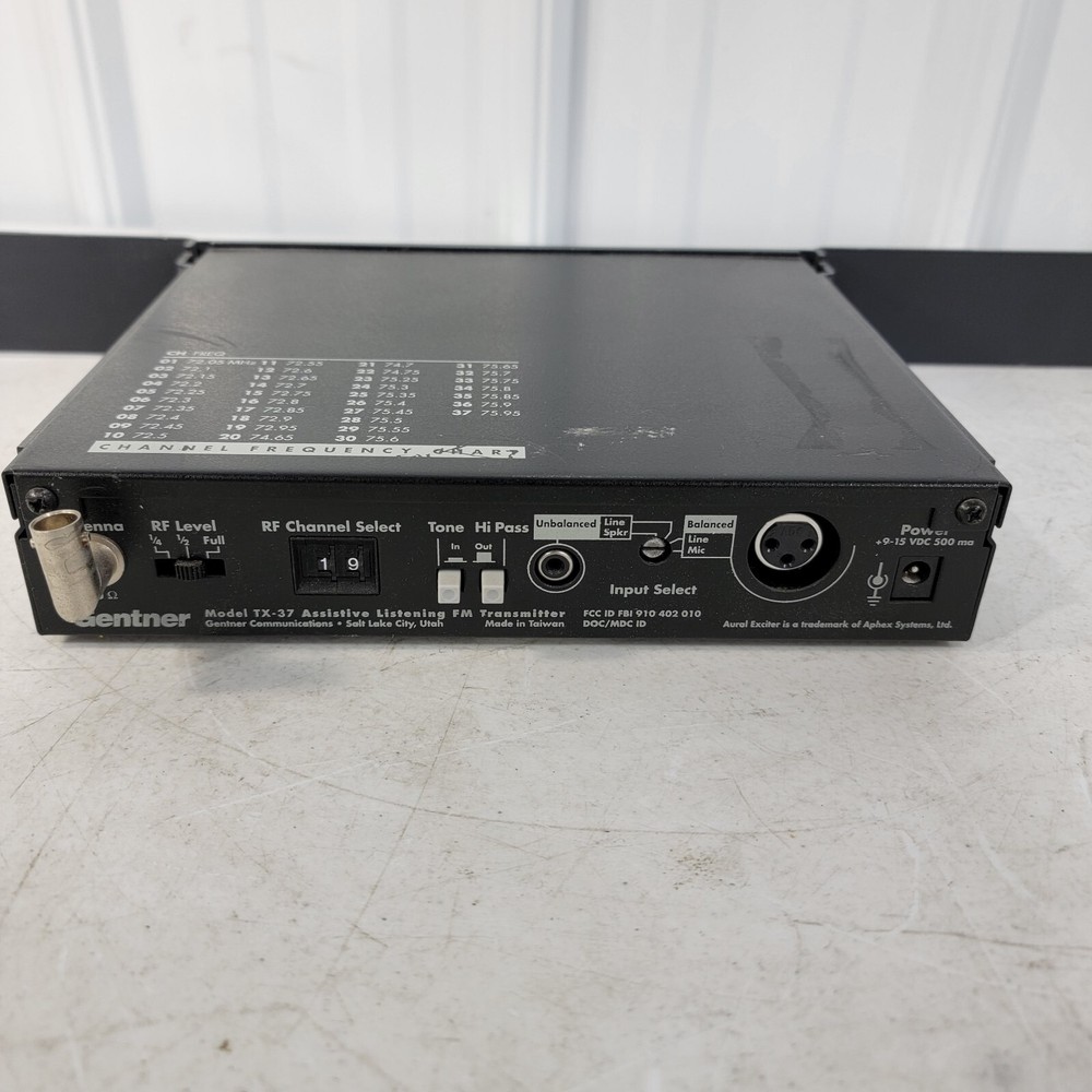 Gentner TX-37 FM Assisted Listinening Transmitter Adaptive Processing