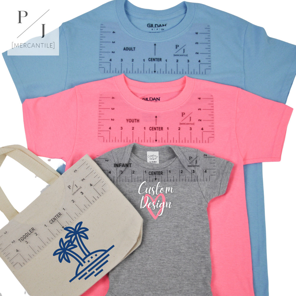 T-Shirt Alignment Ruler Tool Craft Guide For Sublimation Cricut Vinyl Designs