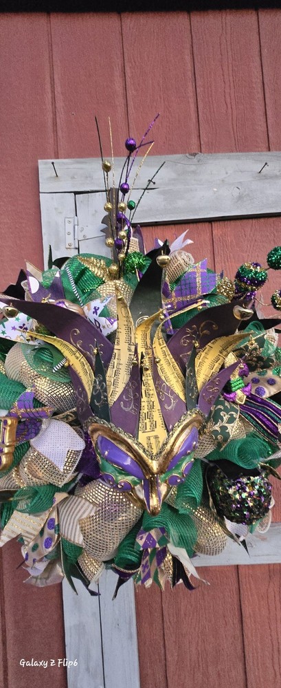 Mardi Gras Wreath