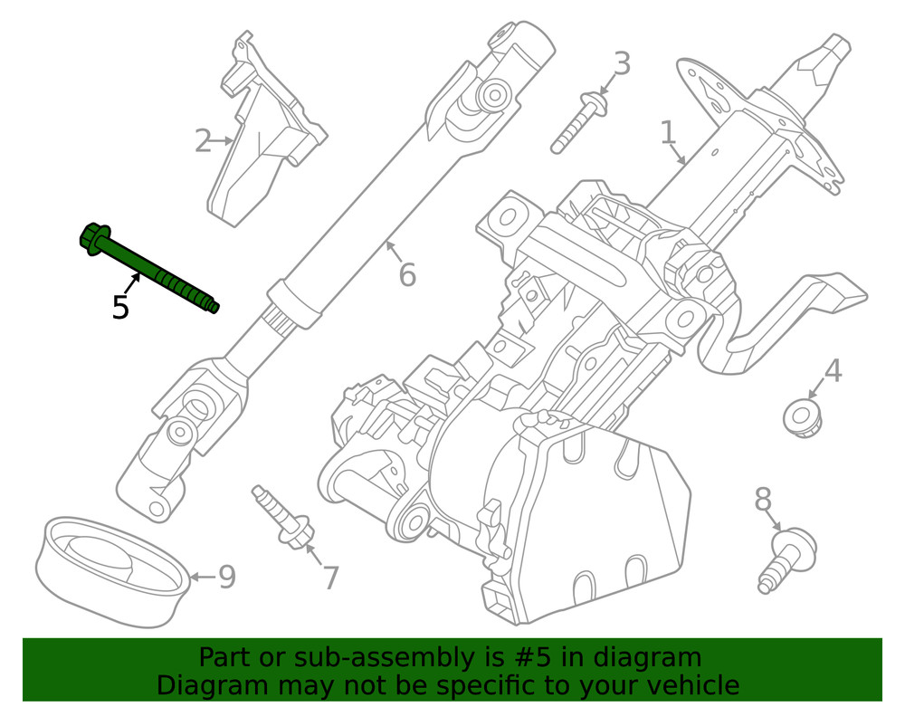 Genuine Ford Column Assembly Bolt W718581S442