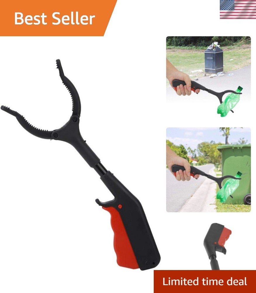Denkerm Heavy-Duty Garbage Picker - Compact 12-Inch Multi-Purpose Tool
