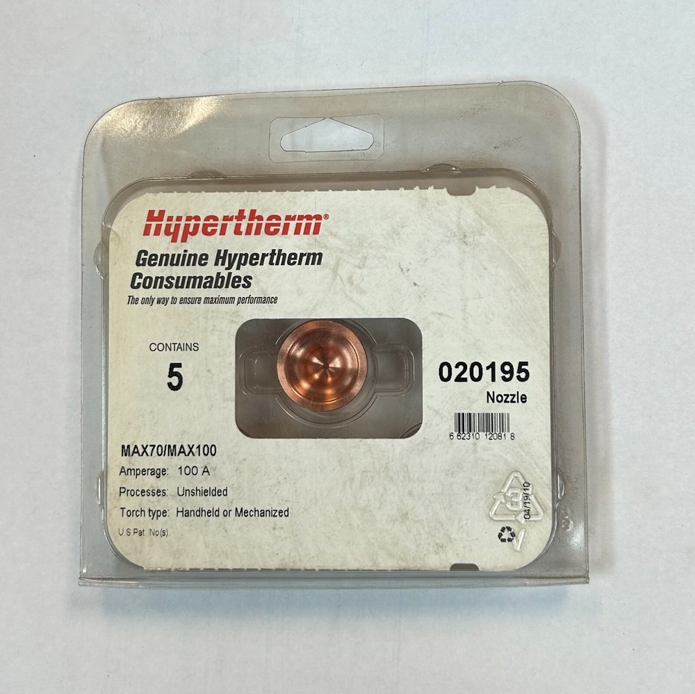 Hypertherm 020195 Max70/Max100 Nozzle 5/Pk
