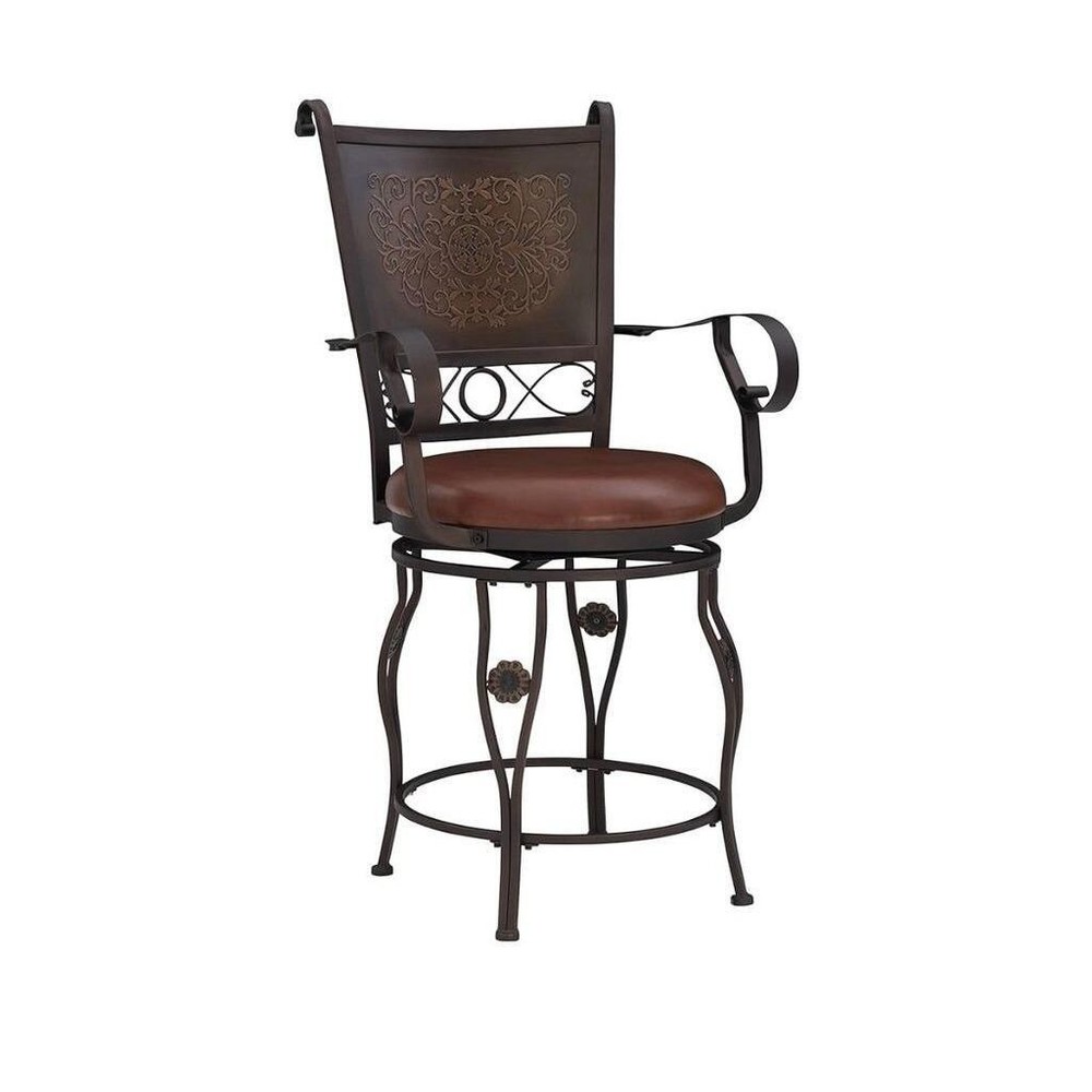 Two Counter Height Metal Bar Stools