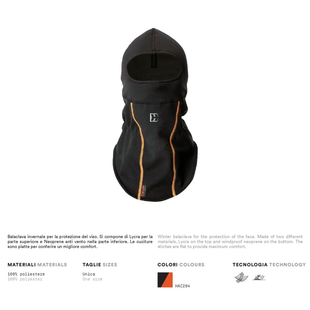 HEVIK HAC204 WINTER MOTORCYCLE TECHNICAL MOUNTAIN BALACLAVA WINTER