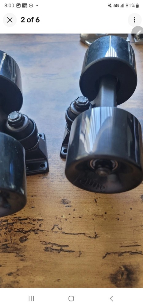 Penny Board Black Trucks PAIR