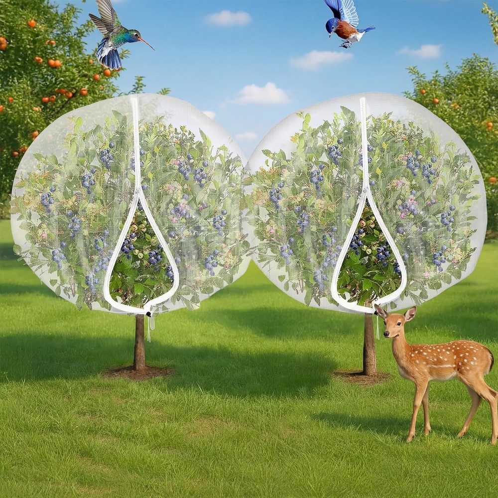 Vincreem 20 x 16.4 ft Large Fruit Tree Netting for 20 x ft, Clear