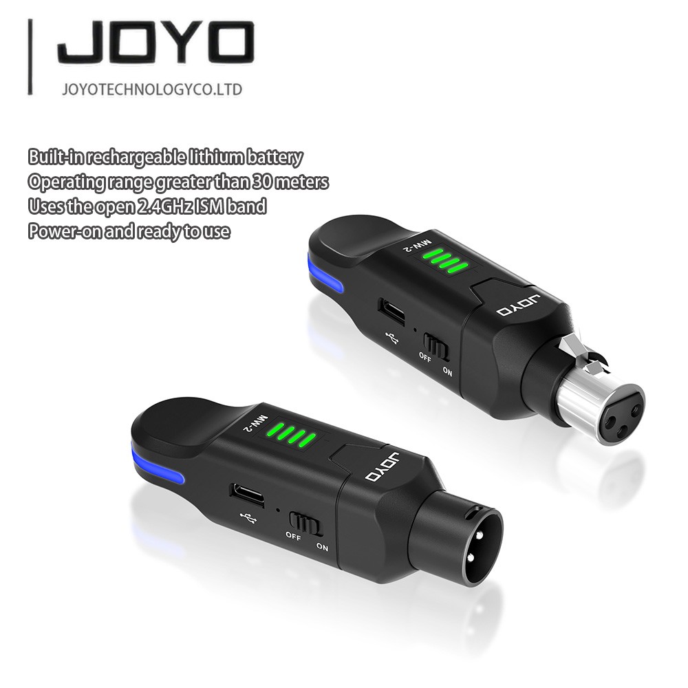 JOYO Wireless Microphone System 4-Channel XLR Transmitter Receiver Dynamic (OP)