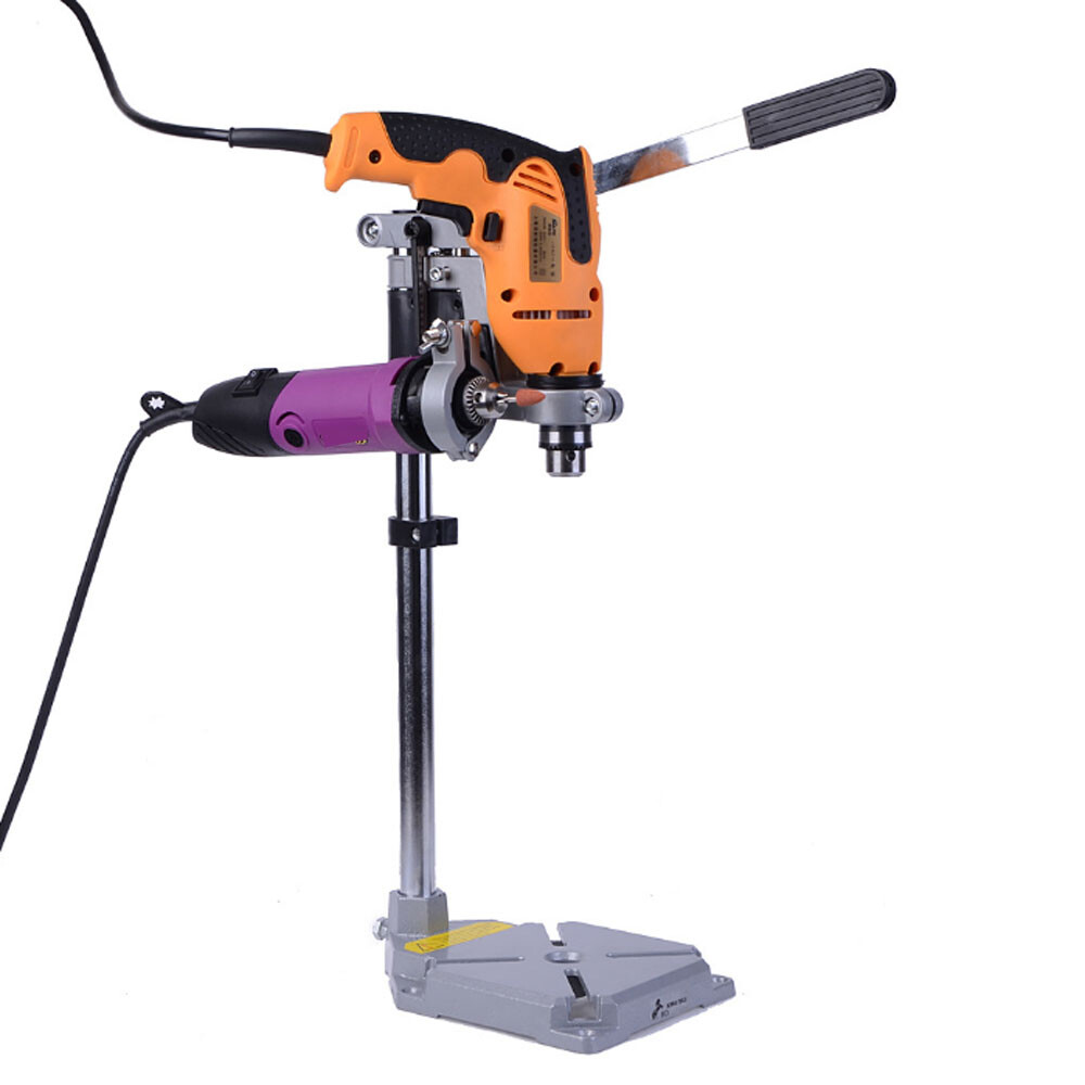 Double Hole Holder Hand Drill Angle Grinder Cast Iron Cutter Holder Support Tool