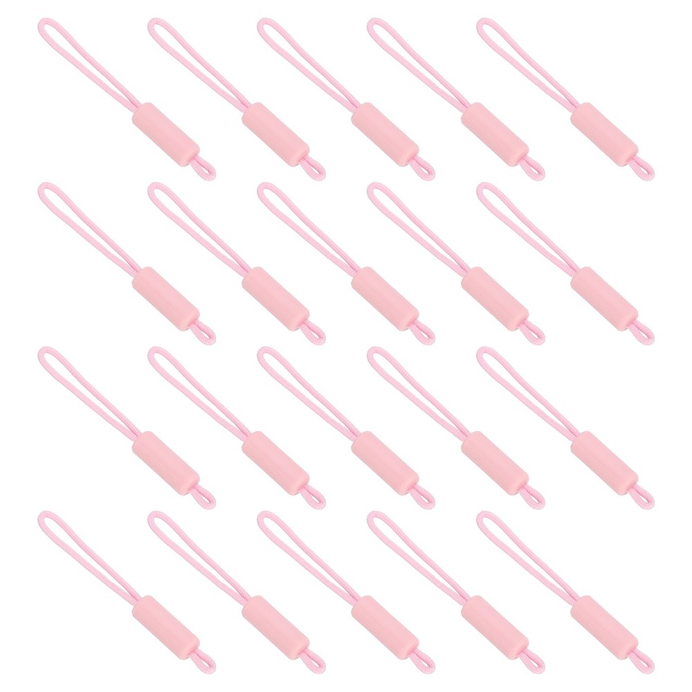 Replacement Zipper Pull Cord, 20Pcs Nylon Zipper Puller Slider, Light Pink