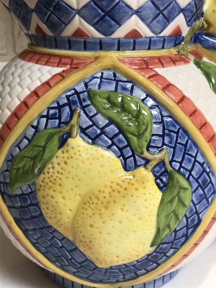 Clay Art Mosaic Lemon Pitcher
