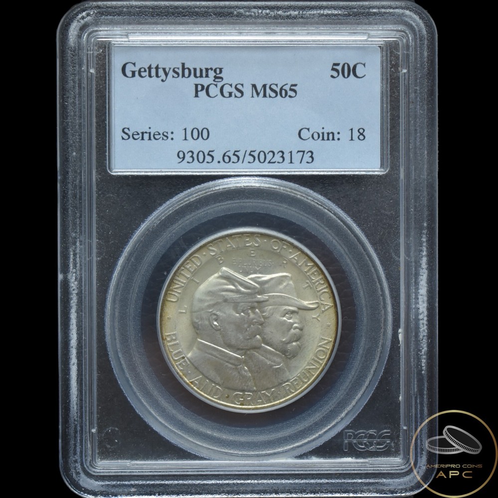 1936 Gettysburg Silver Commemorative Half Dollar PCGS MS65 Scarce Better Date+++