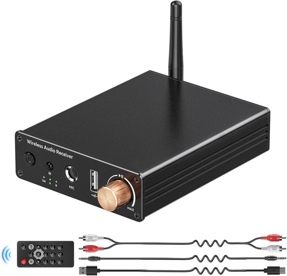 [Upgraded] Bluetooth 6.0 Receiver,Wireless Bluetooth Long Range Low Latency for