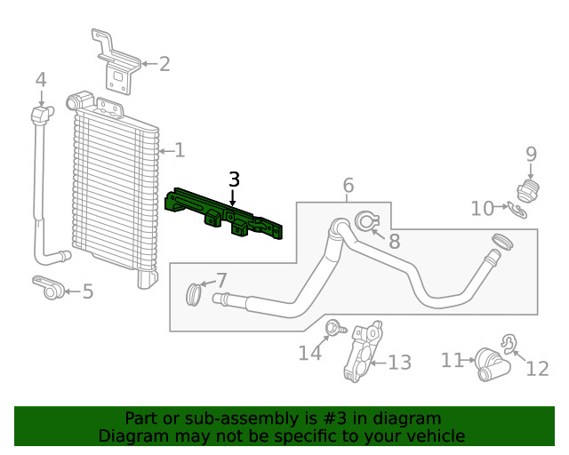 Genuine GM Radiator Lower Bracket 23493691
