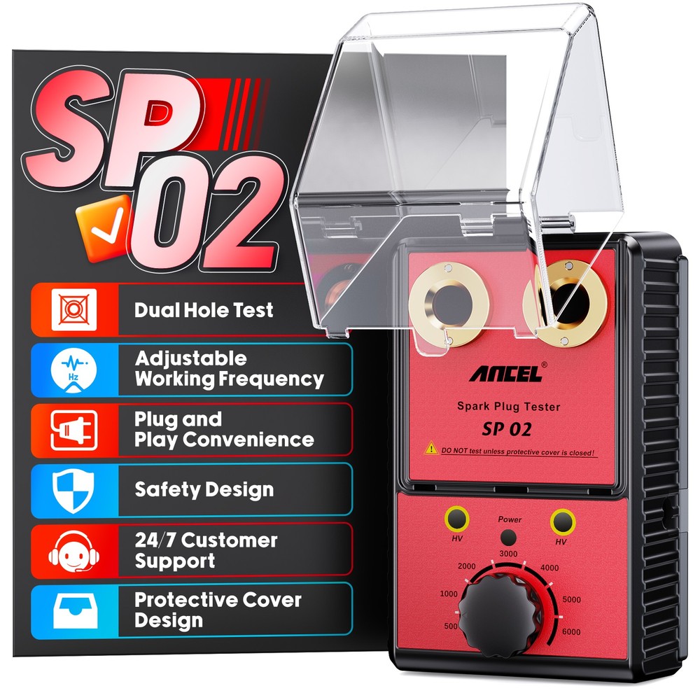 Car Spark Plug Tester Ignition System Tester Double Hole Spark Plug Analyzer