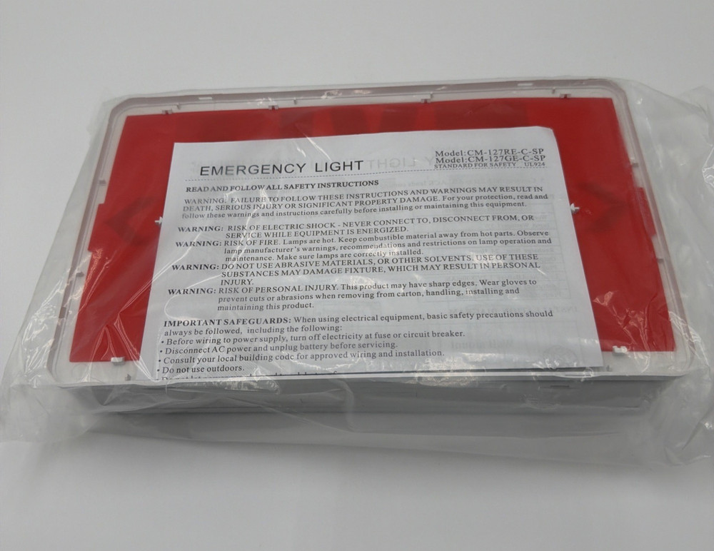 6 Pack LED Exit Sign Emergency Light Battery Backup 120/277V UL Red Double Face