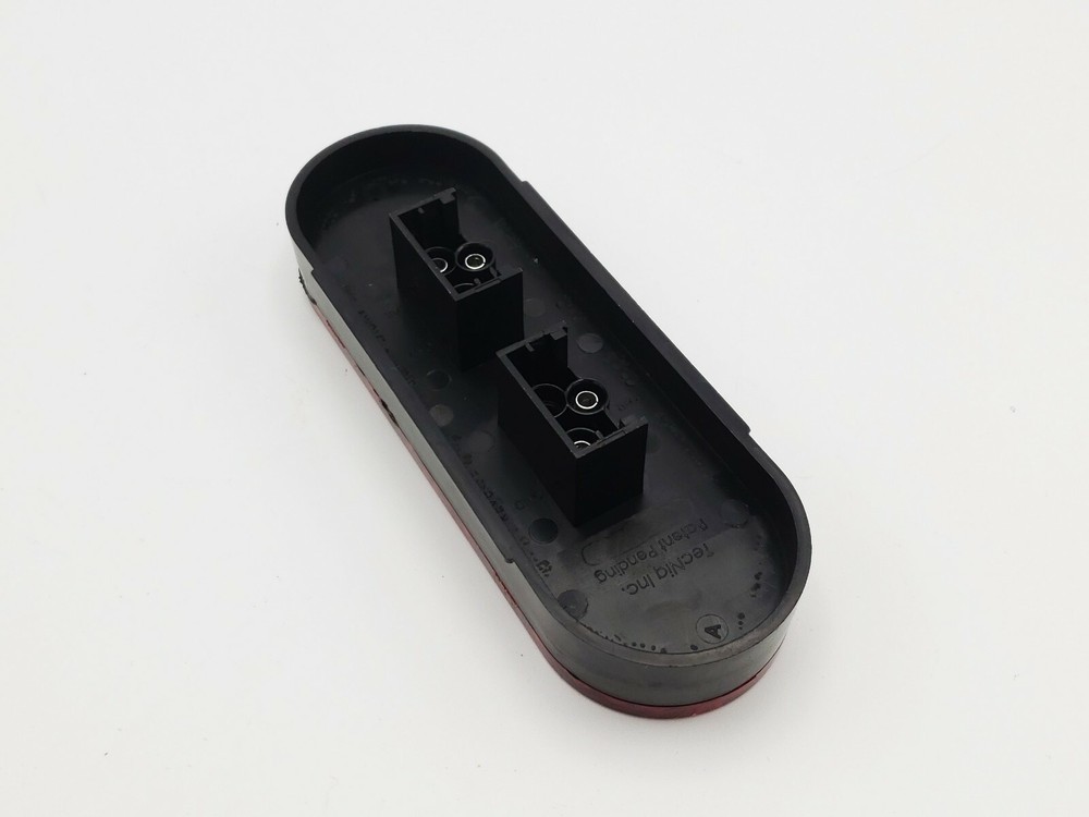 Two 6" Oval Red LED TecNiq Hybrid Reverse Lights RV Camper Trailer