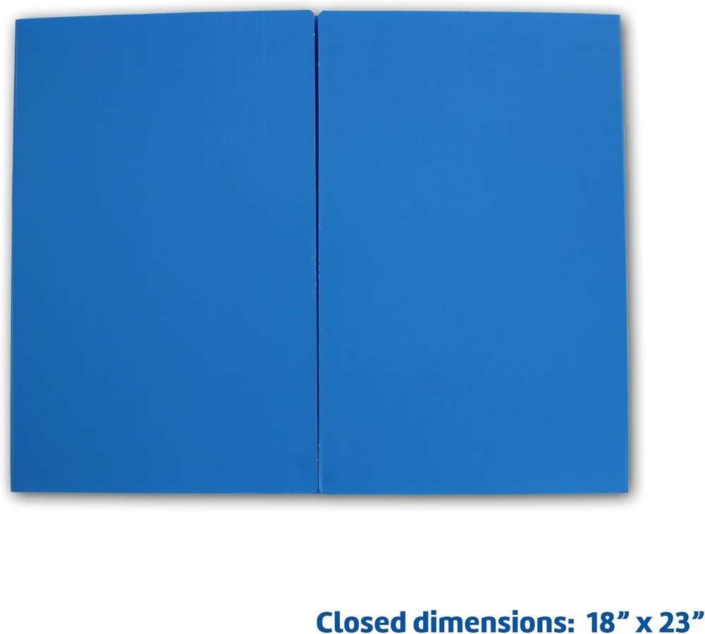 18”x 46.5” Blue Plastic Study Carrel Privacy Boards Premium Corrugated Plastic