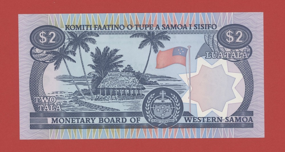 WESTERN SAMOA 2 TALA ( 1980 ) PICK # 20 UNC LESS.
