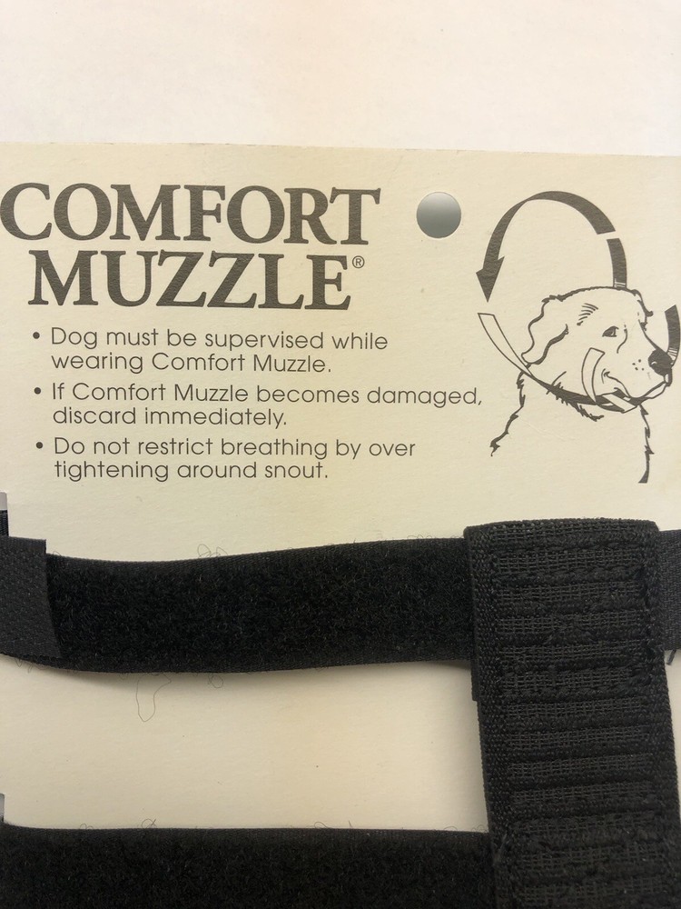 Medium Comfort Muzzle For Dogs. Black. For Temporary Muzzle Restraint.