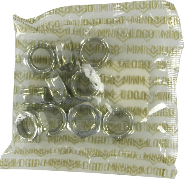 Mini Logo 10/Pack Kingpin Nuts Silver