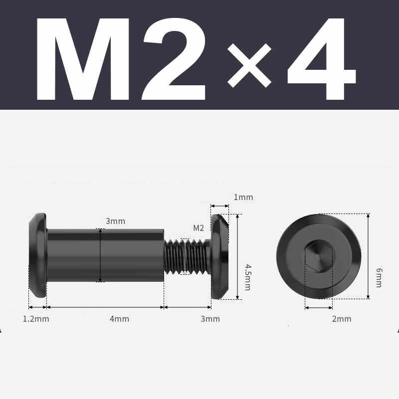Hex Socket Chicago Screws Binding Screw Nail Rivets Black A2 Stainless M2 - M8