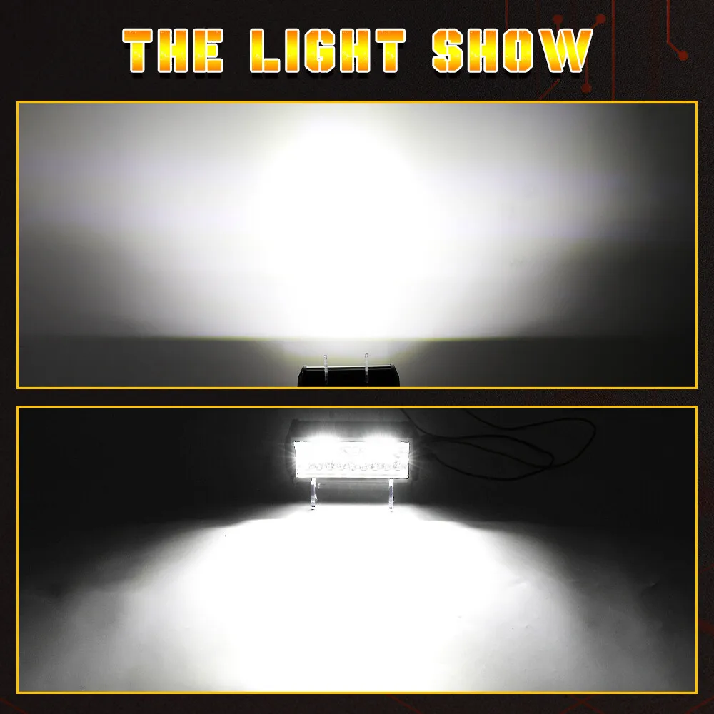 2pcs 7" Rectangular Marine Pontoon Docking Led Work Lights Boat Head Light 12V