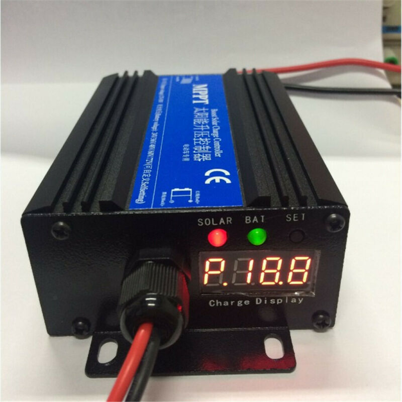 MPPT Boost Solar Panel Battery Regulator Charger Controller 24V-72V Blue