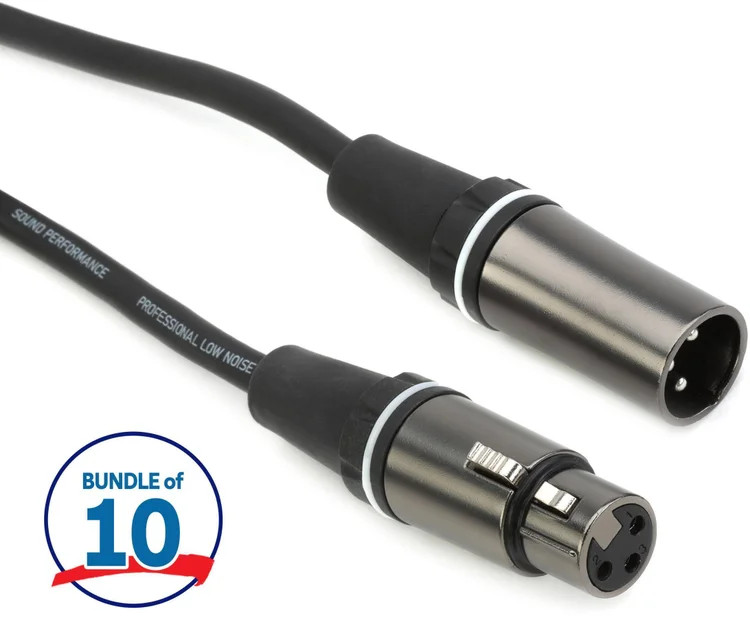 Gator Cableworks Composer Series Microphone Cable - 30 foot (10-pack)