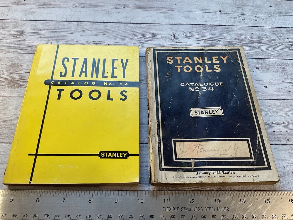 ORIGINAL 1941 AND 1958 STANLEY TOOLS CATALOG PAIR