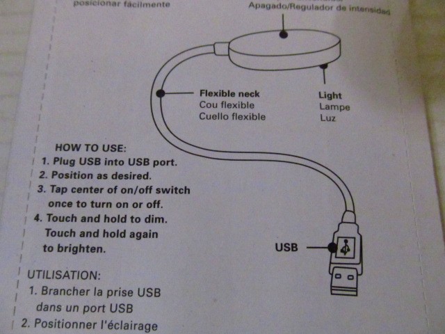 Kikkerland Flexible Tap USB Light with Adjustable Brightness
