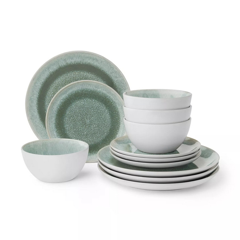 Member's Mark Artisan Dinnerware Set 12-Piece (Choose Color)
