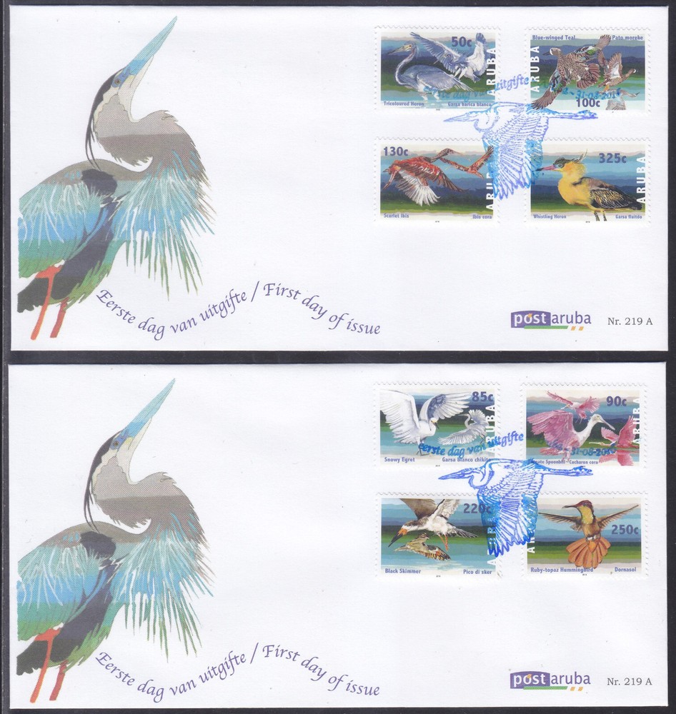 Aruba Issue FDC 2016 (219) Birds