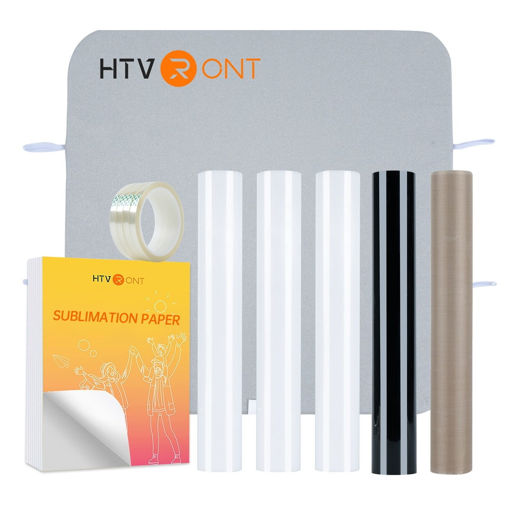 HTVRONT 15x15 Automatic Heat Press Machine 2+Heat Press Tool & Material Kit