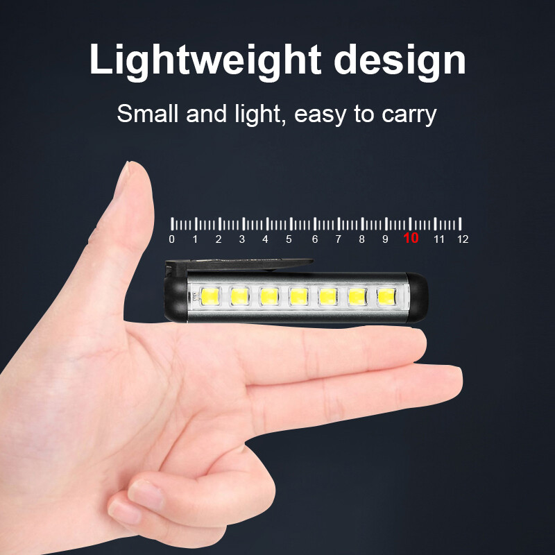 Rechargeable COB LED Flashlight Work Light Magnetic Super Bright Torch Penlight