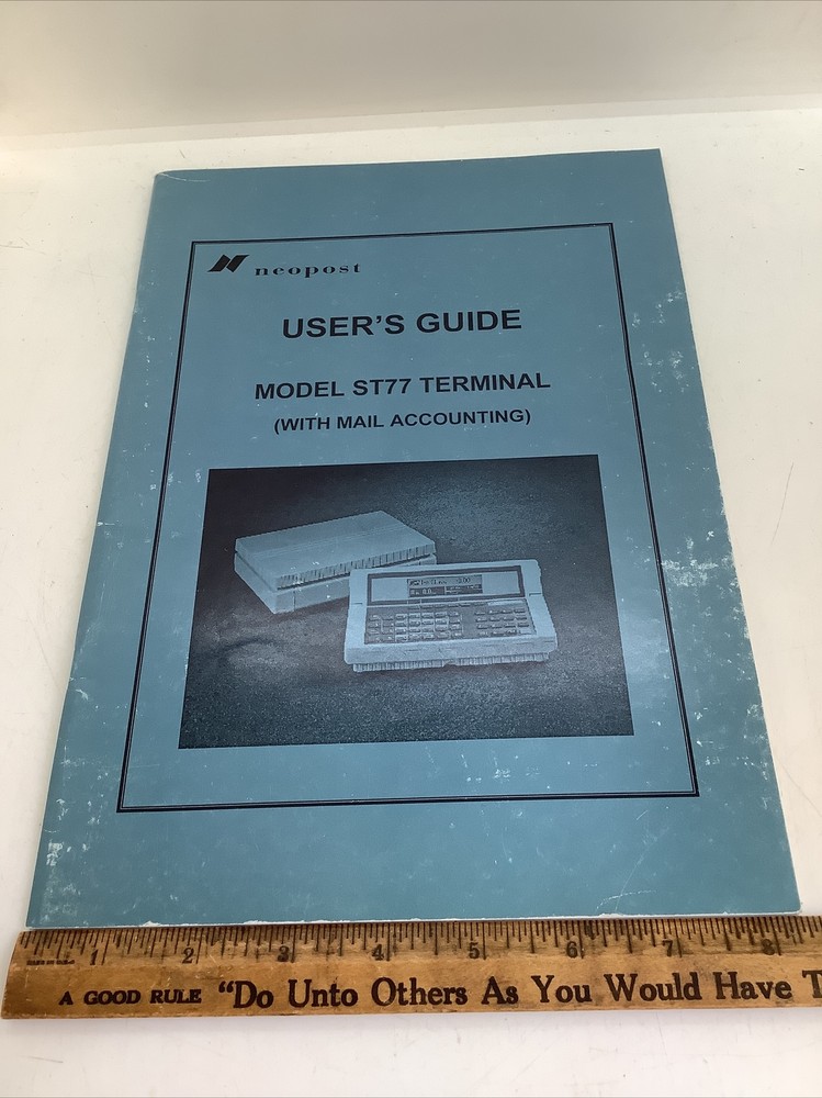 Service Operating Manual for Neopost ST77 Circa 1999