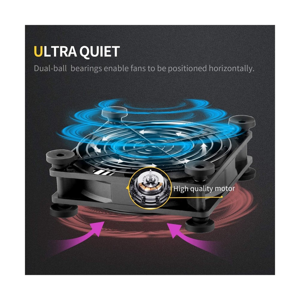Quiet Dual 120mm 5V USB Computer PC Fan with Speed Controller,for R... Fast Ship