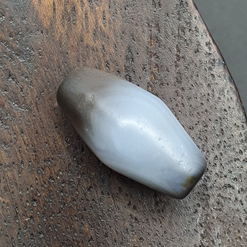 Antique Persian Himalayan Blue Chalcedony Agate Bead